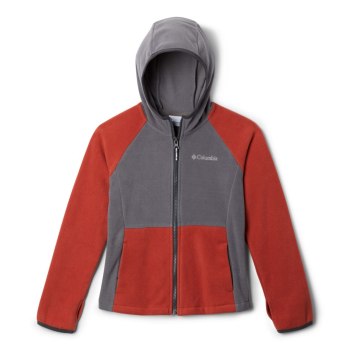 Columbia Fast Trek II Full-Zip Fleece, Sudaderas Con Capucha Grises Rojos Para Niño | 430798-IZC